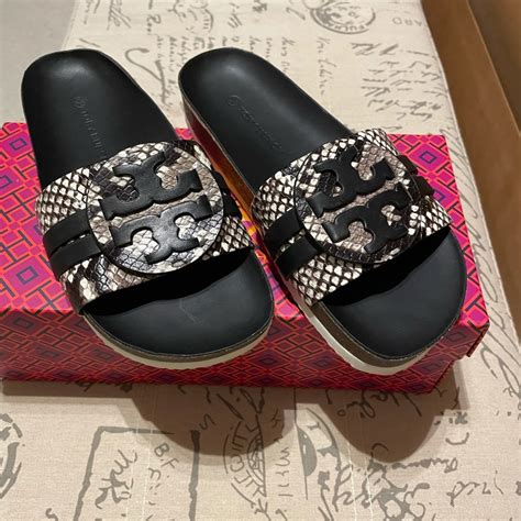 tory burch slides sparkle|tory burch anatomic slide.